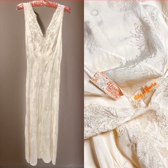 Authentic Original Vintage Style Other - Antique C1900s ‘City of Paris’ San Francisco L’Elegance Silk night slip gown